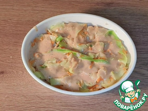 Рыбная запеканка с кабачком под соусом Рыбная запеканка с кабачком под соусом