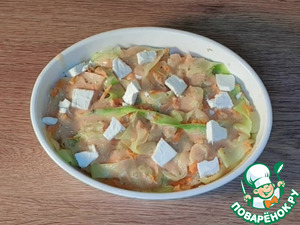 Рыбная запеканка с кабачком под соусом Рыбная запеканка с кабачком под соусом