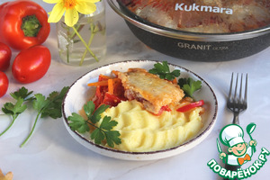 Минтай с овощами Минтай с овощами