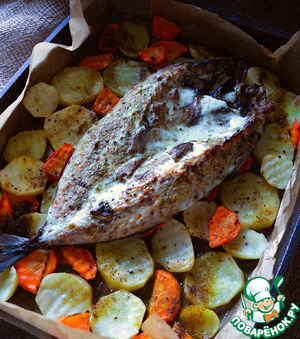 Скумбрия с картофелем и морковью Скумбрия с картофелем и морковью